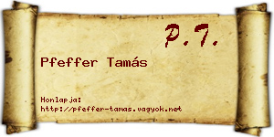 Pfeffer Tamás névjegykártya